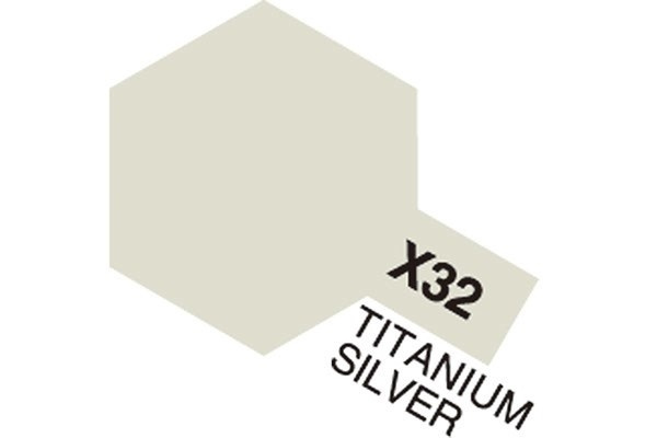 Acrylic Mini X-32 Titan. Silver i gruppen SPORT, FRITID & HOBBY / Hobby / Hobbyfärger / Tamiya / Vattenbaserad hos TP E-commerce Nordic AB (A05806)