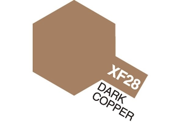 Acrylic Mini XF-28 Dark Copper i gruppen SPORT, FRITID & HOBBY / Hobby / Hobbyfärger / Tamiya / Vattenbaserad hos TP E-commerce Nordic AB (A05837)
