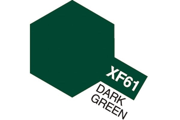 Acrylic Mini XF-61 Dark Green i gruppen SPORT, FRITID & HOBBY / Hobby / Hobbyfärger / Tamiya / Vattenbaserad hos Teknikproffset Nordic AB (A05850)