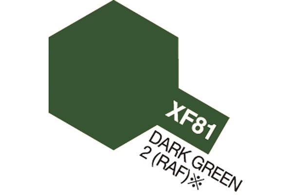 Acrylic Mini XF-81 Dark Green 2 RAF i gruppen SPORT, FRITID & HOBBY / Hobby / Hobbyfärger / Tamiya / Vattenbaserad hos TP E-commerce Nordic AB (A05870)