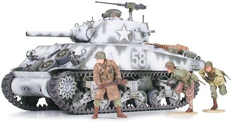 Tamiya 1/35 SHERMAN M4A3 105MM HOWITZER i gruppen SPORT, FRITID & HOBBY / Hobby / Plastmodeller / Militärfordon (Land) hos TP E-commerce Nordic AB (A06339)