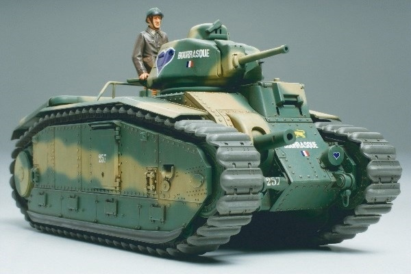 Tamiya 1/35 French battle tank B1 bis i gruppen SPORT, FRITID & HOBBY / Hobby / Plastmodeller / Militärfordon (Land) hos TP E-commerce Nordic AB (A06408)