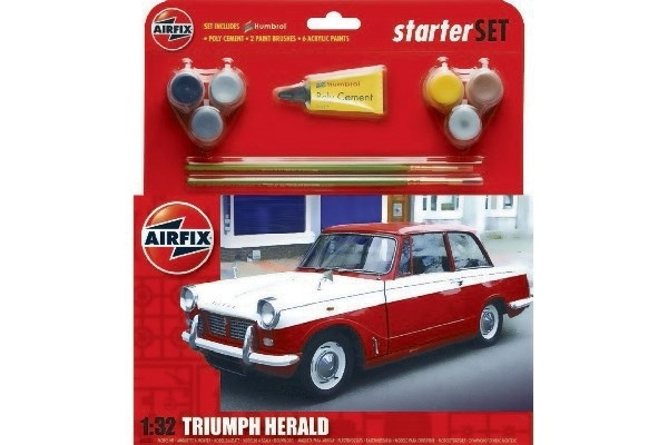 Airfix Starter Set Med Triumph Herald 06/11 i gruppen SPORT, FRITID & HOBBY / Hobby / Plastmodeller / Startkit/Gåvoset hos TP E-commerce Nordic AB (A06490)