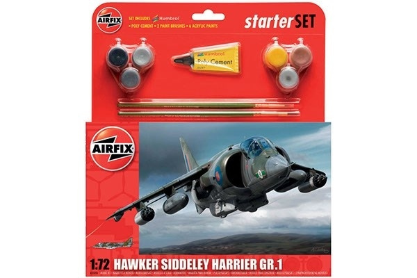 Airfix Starter set Hawker Harrier GR1 i gruppen SPORT, FRITID & HOBBY / Hobby / Plastmodeller / Startkit/Gåvoset hos TP E-commerce Nordic AB (A06511)