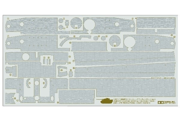 Tamiya 1/35 TigerI Mid-Late Zimmerit coating Sheet i gruppen SPORT, FRITID & HOBBY / Hobby / Plastmodeller / Militärfordon (Land) hos TP E-commerce Nordic AB (A06549)