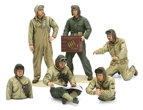 Tamiya 1/35 US Tank Crew Euro Theater i gruppen SPORT, FRITID & HOBBY / Hobby / Plastmodeller / Militärfordon (Land) hos TP E-commerce Nordic AB (A06574)