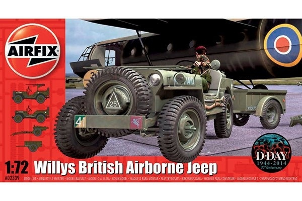 Airfix Willys Jeep, Trailer & 6PDR Gun i gruppen SPORT, FRITID & HOBBY / Hobby / Plastmodeller / Militärfordon (Land) hos TP E-commerce Nordic AB (A06718)