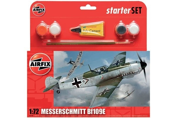 Airfix Messerschmitt Bf109E3 i gruppen SPORT, FRITID & HOBBY / Hobby / Plastmodeller / Startkit/Gåvoset hos TP E-commerce Nordic AB (A06735)