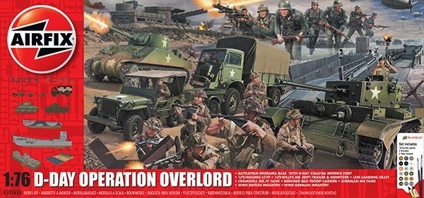 Airfix Operation Overlord Gift Set 1:76 i gruppen SPORT, FRITID & HOBBY / Hobby / Plastmodeller / Startkit/Gåvoset hos TP E-commerce Nordic AB (A06869)