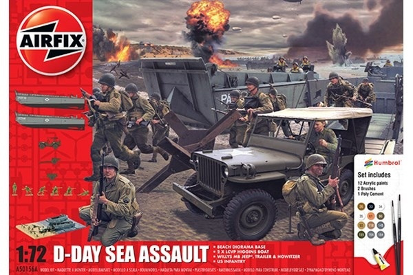 Airfix Sea Assault Gift Set 1:76 i gruppen SPORT, FRITID & HOBBY / Hobby / Plastmodeller / Startkit/Gåvoset hos TP E-commerce Nordic AB (A06871)