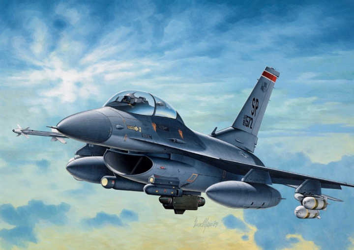Italeri 1:72 F-16C/D NIGHT FALCON i gruppen SPORT, FRITID & HOBBY / Hobby / Plastmodeller / Flyg/Helikoptrar hos TP E-commerce Nordic AB (A07042)