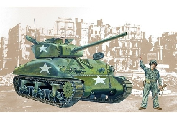 Italeri 1:35 M4 A1 SHERMAN i gruppen SPORT, FRITID & HOBBY / Hobby / Plastmodeller / Militärfordon (Land) hos TP E-commerce Nordic AB (A07056)