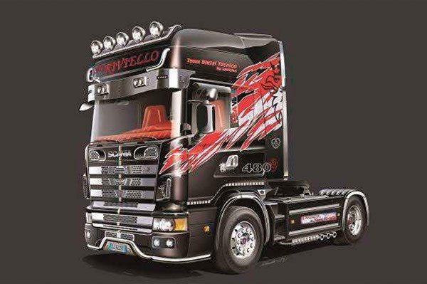 Italeri 1:24 SCANIA 164L TOPCLASS i gruppen SPORT, FRITID & HOBBY / Hobby / Plastmodeller / Bilar hos TP E-commerce Nordic AB (A07171)