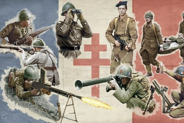 Italeri 1:72 French Infantry (WW II) i gruppen SPORT, FRITID & HOBBY / Hobby / Plastmodeller / Figurer hos TP E-commerce Nordic AB (A07243)