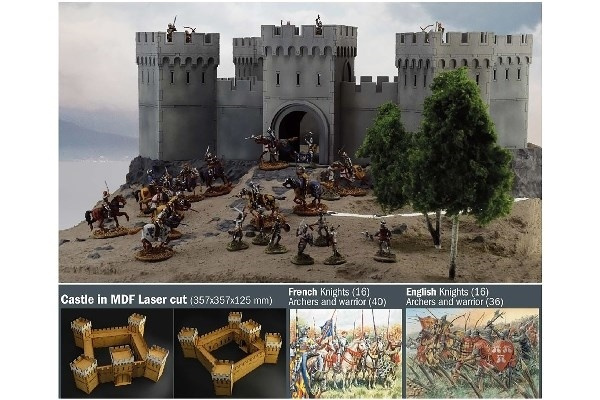 Italeri 1:72 100 years war castle under siege i gruppen SPORT, FRITID & HOBBY / Hobby / Plastmodeller / Startkit/Gåvoset hos TP E-commerce Nordic AB (A07264)