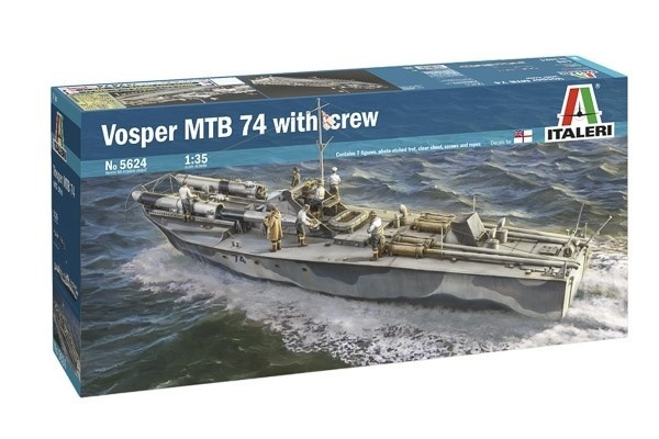 Italeri 1:35 Vosper 74 With Crew i gruppen SPORT, FRITID & HOBBY / Hobby / Plastmodeller / Skepp hos TP E-commerce Nordic AB (A07284)