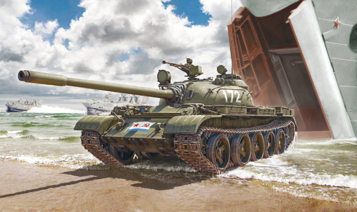 Italeri 1:72 T-55 A Medium Battle Tank i gruppen SPORT, FRITID & HOBBY / Hobby / Plastmodeller / Militärfordon (Land) hos TP E-commerce Nordic AB (A07308)