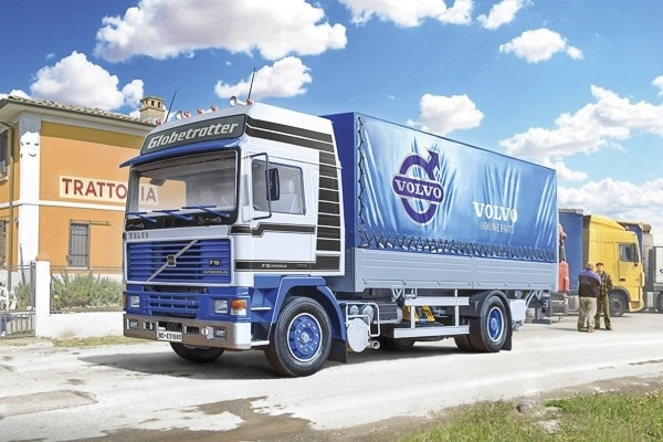 Italeri 1:24 Volvo F16 Globetrotter Canvas with elevator i gruppen SPORT, FRITID & HOBBY / Hobby / Plastmodeller / Bilar hos TP E-commerce Nordic AB (A07322)