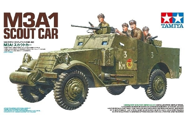 Tamiya 1/35 M3A1 Scout Car i gruppen SPORT, FRITID & HOBBY / Hobby / Plastmodeller / Militärfordon (Land) hos TP E-commerce Nordic AB (A07364)