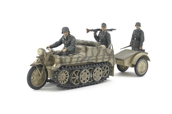 Tamiya 1/35 German Sd.Kfz.2 Kettenkraftrad (Mid-Productio i gruppen SPORT, FRITID & HOBBY / Hobby / Plastmodeller / Militärfordon (Land) hos TP E-commerce Nordic AB (A07419)