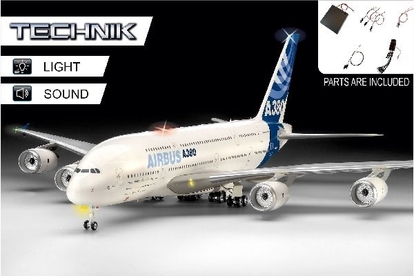 Revell Airbus A380-800 - Technik i gruppen SPORT, FRITID & HOBBY / Hobby / Plastmodeller / Flyg/Helikoptrar hos TP E-commerce Nordic AB (A07431)