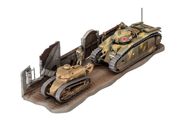 Revell Char B,1 bis & Renault FT,17 i gruppen SPORT, FRITID & HOBBY / Hobby / Plastmodeller / Militärfordon (Land) hos TP E-commerce Nordic AB (A07531)