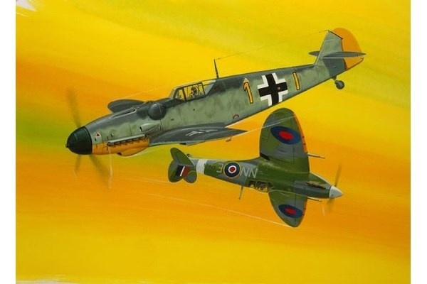 Revell 1:72 Combat Set Bf109G-10 & Spitfire Mk.V i gruppen SPORT, FRITID & HOBBY / Hobby / Plastmodeller / Flyg/Helikoptrar hos TP E-commerce Nordic AB (A07590)