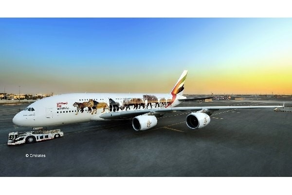 Revell Airbus A380-800 Emirates \'Wild L i gruppen SPORT, FRITID & HOBBY / Hobby / Plastmodeller / Flyg/Helikoptrar hos TP E-commerce Nordic AB (A07619)