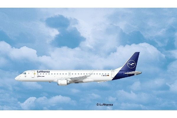 Revell Embraer 190 Lufthansa New Livery i gruppen SPORT, FRITID & HOBBY / Hobby / Plastmodeller / Flyg/Helikoptrar hos Teknikproffset Nordic AB (A07620)