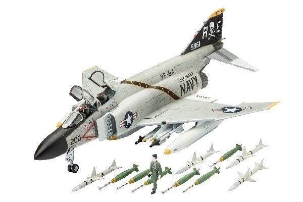 Revell F-4J Phantom II i gruppen SPORT, FRITID & HOBBY / Hobby / Plastmodeller / Flyg/Helikoptrar hos TP E-commerce Nordic AB (A07659)