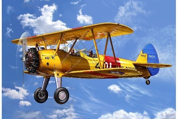 Revell Stearman Kaydet i gruppen SPORT, FRITID & HOBBY / Hobby / Plastmodeller / Flyg/Helikoptrar hos TP E-commerce Nordic AB (A07711)