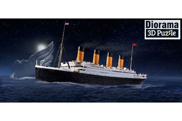 Revell 1:24 Gift Set RMS Titanic + 3D Puzzle (Iceberg) i gruppen SPORT, FRITID & HOBBY / Hobby / Plastmodeller / Startkit/Gåvoset hos TP E-commerce Nordic AB (A07803)