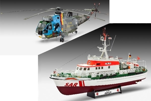 Revell 1:72 Gift Set SAR Set - DGzRS + Westland SK Mk 41 i gruppen SPORT, FRITID & HOBBY / Hobby / Plastmodeller / Startkit/Gåvoset hos TP E-commerce Nordic AB (A07813)