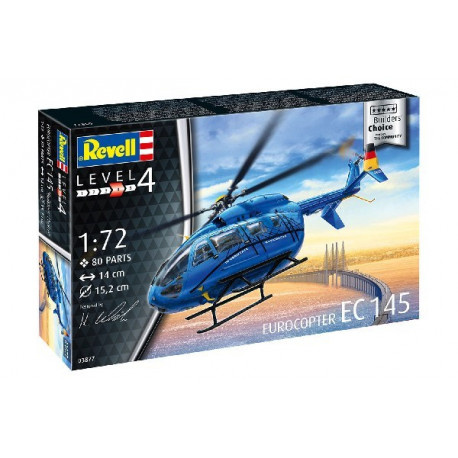 Revell 1:72 Model Set Eurocopter EC 145 \'Builder\'s Choice i gruppen SPORT, FRITID & HOBBY / Hobby / Plastmodeller / Startkit/Gåvoset hos TP E-commerce Nordic AB (A08045)