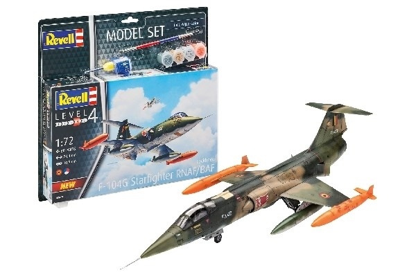 Revell 1:72 Model Set F-104 G Starfighter NL/B i gruppen SPORT, FRITID & HOBBY / Hobby / Plastmodeller / Startkit/Gåvoset hos TP E-commerce Nordic AB (A08046)