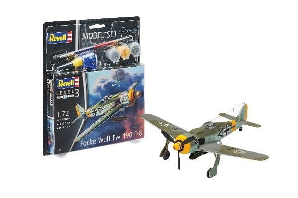 Revell Model Set Focke Wulf Fw190 F-8 i gruppen SPORT, FRITID & HOBBY / Hobby / Plastmodeller / Startkit/Gåvoset hos TP E-commerce Nordic AB (A08055)