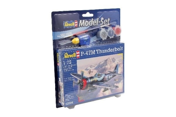Revell Model Set P-47M Thunderbolt i gruppen SPORT, FRITID & HOBBY / Hobby / Plastmodeller / Startkit/Gåvoset hos TP E-commerce Nordic AB (A08084)