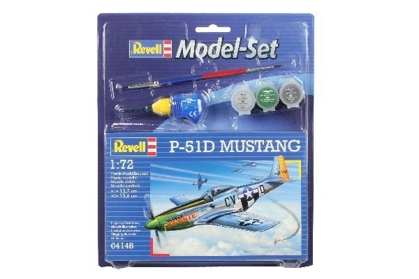 Revell Model Set P-51D Mustang i gruppen SPORT, FRITID & HOBBY / Hobby / Plastmodeller / Startkit/Gåvoset hos TP E-commerce Nordic AB (A08096)