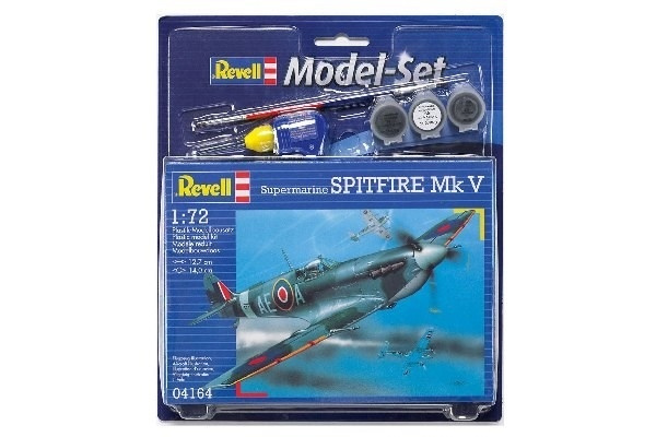 Revell Model Set Spitfire Mk V i gruppen SPORT, FRITID & HOBBY / Hobby / Plastmodeller / Startkit/Gåvoset hos TP E-commerce Nordic AB (A08098)