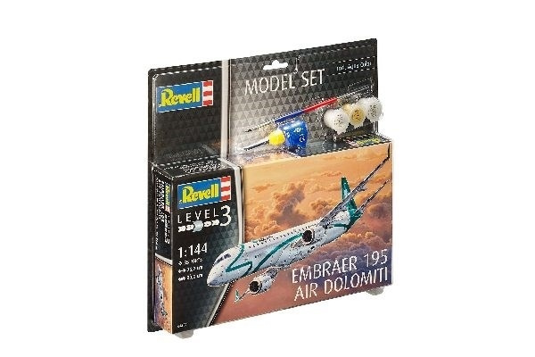 Revell Model Set Embraer ERJ 195 i gruppen SPORT, FRITID & HOBBY / Hobby / Plastmodeller / Startkit/Gåvoset hos TP E-commerce Nordic AB (A08108)