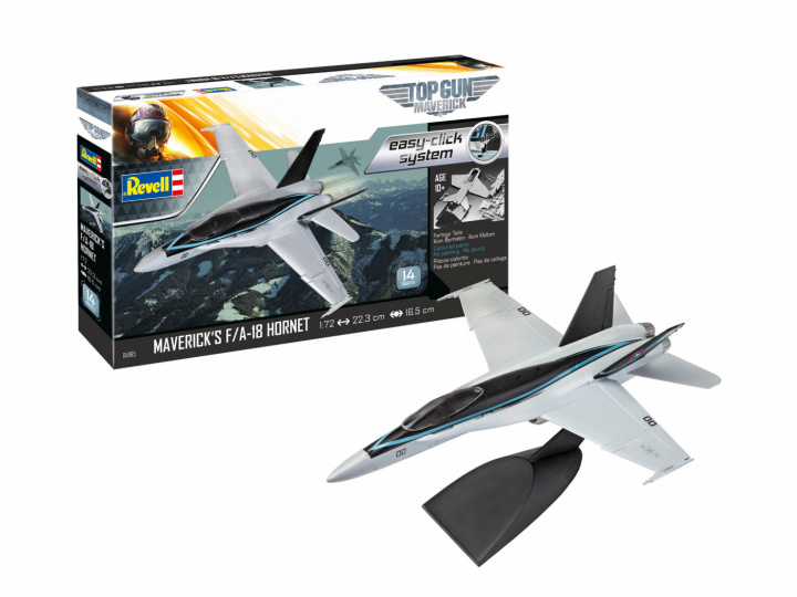 Revell 1:72 Model Set F/A-18 Hornet \'Top Gun\' (easy click i gruppen SPORT, FRITID & HOBBY / Hobby / Plastmodeller / Startkit/Gåvoset hos TP E-commerce Nordic AB (A08119)