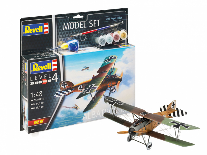 Revell 1:48 Model Set Albatros DIII i gruppen SPORT, FRITID & HOBBY / Hobby / Plastmodeller / Startkit/Gåvoset hos TP E-commerce Nordic AB (A08123)