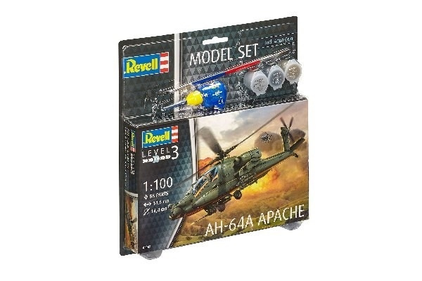 Revell Model Set AH-64A Apache i gruppen SPORT, FRITID & HOBBY / Hobby / Plastmodeller / Startkit/Gåvoset hos TP E-commerce Nordic AB (A08126)