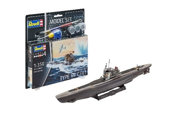 Revell Model Set German Submarine Type i gruppen SPORT, FRITID & HOBBY / Hobby / Plastmodeller / Startkit/Gåvoset hos TP E-commerce Nordic AB (A08130)