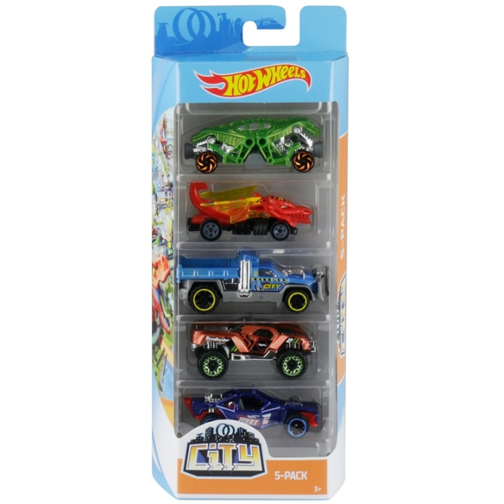 Hot Wheels Bilar 5-pack i gruppen LEKSAKER, BARN- & BABYPRODUKTER / Leksaker / Leksaksbilar & andra fordon hos TP E-commerce Nordic AB (A08488)