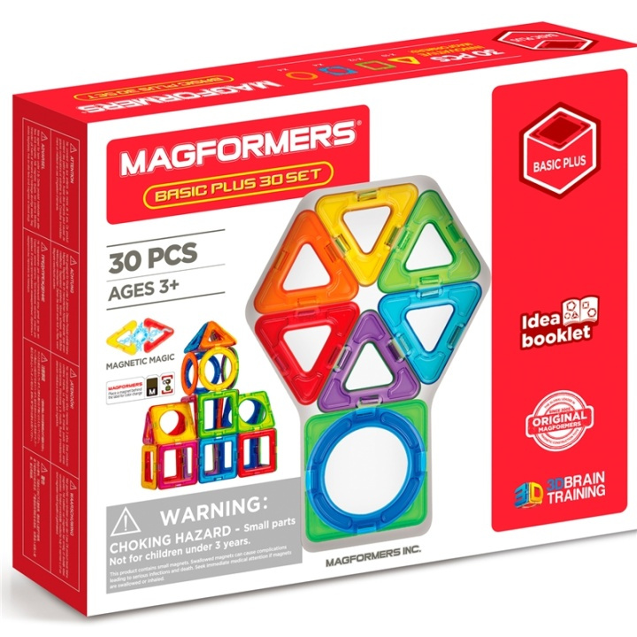 Magformers Basic Plus 30 i gruppen LEKSAKER, BARN- & BABYPRODUKTER / Leksaker / Byggleksaker / Byggklossar & övriga byggleksaker hos TP E-commerce Nordic AB (A08544)