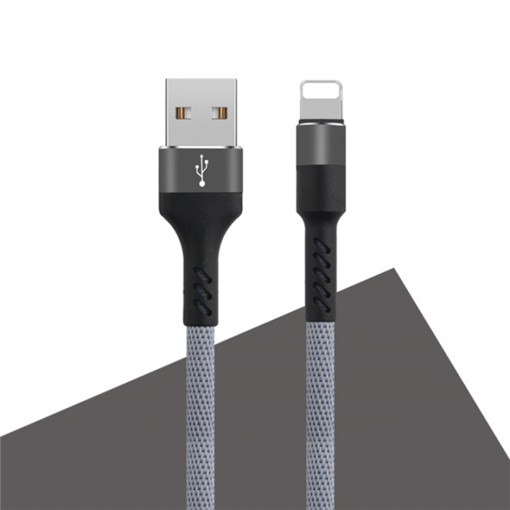 MXUC-01 Lightning-Kabel (2A) Fast Charge, Grå i gruppen SMARTPHONE & SURFPLATTOR / Laddare & Kablar / Kablar / Kablar Lightning hos TP E-commerce Nordic AB (A08724)