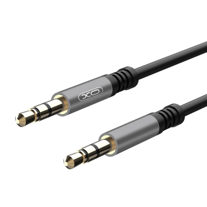 XO NB121 3,5 mm - 3,5 mm Audio-Kabel (mini-jack) 1m, Svart i gruppen HEMELEKTRONIK / Kablar & Adaptrar / Ljud Analog / AUX-kablar 3,5 mm hos TP E-commerce Nordic AB (A08748)