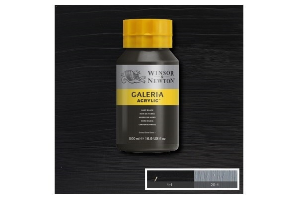 Galeria Acrylic 500Ml Lamp Black 337 i gruppen SPORT, FRITID & HOBBY / Hobby / Måla & Rita / Konstnärsfärger / Akryl hos TP E-commerce Nordic AB (A08799)