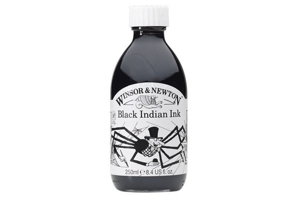 Drawing Ink 030 Black Indian ink, 250 ml i gruppen SPORT, FRITID & HOBBY / Hobby / Måla & Rita / Konstnärsfärger / Bläck hos TP E-commerce Nordic AB (A08950)